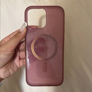 Glittery Pink Phone Case Otterbox iPhone 16 pro MAX used